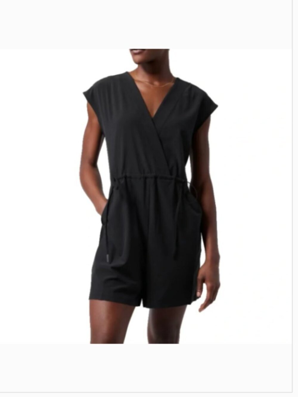 Athleta Marlow Sleeveless Romper Black Size Small - Picture 12 of 12